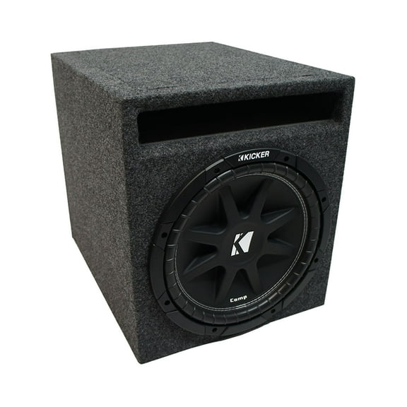 Universal Car Stereo Slotted S Port Single 12" Kicker Comp C12 Sub Box 4 Ohm