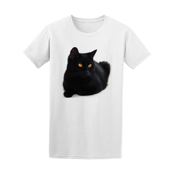 Very Beautiful Black Cat Tee Men's -Image by Shutterstock