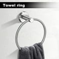 thumbnail image 2 of 23.6inch 10 Sets Bathroom Towel Rack Set Brushed Nickel, Includes 2PCS 23.6Inch Towel Bar, 2PCS Towel Ring, 2PCS Toilet Holder and 4PCS Towel Hooks-Brushed Nickel, 2 of 15