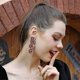 thumbnail image 4 of Halloween Pumpkin Earrings Beaded Halloween Earrings Pumpkin Dangle Earrings For Women Handmade Bead Drop, 4 of 5