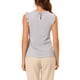 thumbnail image 3 of INSPIRAR CHIC Blusa sin mangas para mujer con volantes y plisados, blusa elegante para el trabajo, M Gris, 3 of 6