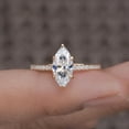 thumbnail image 2 of Cora Jewellery 2CT Marquise Moissanite Solitaire Engagement Ring For Women, 18K Rose Gold, 2 of 8