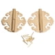 thumbnail image 1 of Bisagras De Puerta Antiguas, Latón De Primera , Resistentes, Duraderas, Brillantes, Estilo Antiguo Clásico, Bisagras De Puerta Doradas, 2 Juegos Con 12 Clavos Para Muebles, 1 of 7