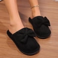 thumbnail image 5 of Taqqpue Open Toe Slipper for Women Women Fashionable Casual Winter Closed Toe Home Friendly Soft Cotton Flat Slippers Fuzzy House Slippers Gift for Women, 5 of 9