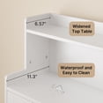 thumbnail image 6 of Asofer Bathroom Storage Cabinet Freestanding Floor Cupboard with 2 Doors, 2 Adjustable Shelves, White, 6 of 9