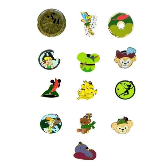 Peter Pan Themed 5 Disney Park Trading Pins Set ~ Randomly Assorted