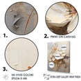 thumbnail image 3 of Designart "Gentle Petal Dance In Beige Tones I" Flowers Floater Framed Wall Art Prints, 3 of 5