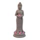 thumbnail image 1 of Estatua de Buda para jardín con luces solares, decoración creativa para inauguración de casa. Gris claro de pie, 1 of 8