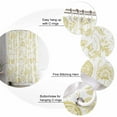 thumbnail image 5 of Extra Long Shower Curtain 72x96 Inch, Boho Yellow Floral Shower Curtain Waterproof Bathroom Decor Vintage Farmhouse Paisley Plant Leaf Fabric Bath Curtain Set Accessories with Hooks, 5 of 6