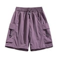 thumbnail image 2 of LEKDFST Women's Hiking Cargo Shorts Quick Dry Athletic Golf Shorts Lightweight Running Summer Casual Shorts Purple XL, 2 of 4