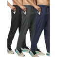 thumbnail image 2 of MANSENHUG Mens Plus Size 3 Pack Lightweight Fabric Active Athletic Workout Jogger Sweatpants for Men with Zipper Pocket and Drawstring, 2 of 6