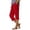 D143/Red, variant on Afdoent Capri Pants For Women Fashion Stylish Loose Pants With Pockets Summer Solid Color Beach Vacation Clothes