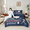 thumbnail image 4 of Castle Fairy Female Men Eat Sleep Baseball Bedding Comforter Set 2pcs,Sport Gaming Twin Comforter Sets Microfiber,Ball Game Breathable Bedding Set,Super Cozy Room Decor,Reversible, 4 of 8