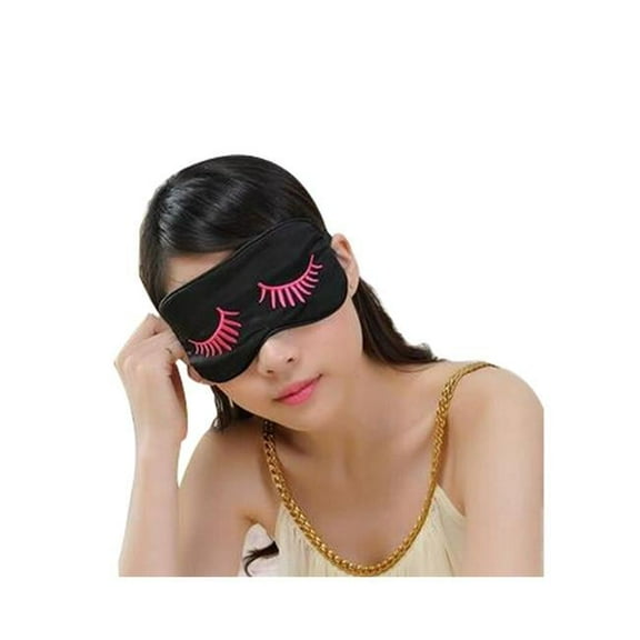Panda Superstore PS-BEA11061971-ALAN00088 Soft Silk Lovely Eyeshade Sleep Eye Mask - Red Eyelash
