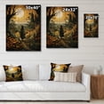 thumbnail image 4 of Designart "Through The Countryside Path painting III" Portrait Print on Natural Pine Wood, 4 of 5