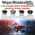 thumbnail image 2 of 2022 Ford Ranger Beam Wiper Blades Wipers w/1yr Warranty (Set of 2) (WiperBladesUSA), 2 of 5