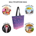 thumbnail image 7 of FORMRS Womens Canvas Tote Bag with Zipper Inner Pocket Shoulder Handbag, Gradient Love, 7 of 7