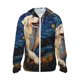 thumbnail image 1 of Fotbe Vintage Starry Sky Labrador A Chaqueta con Protección Solar UPF 50+ para Hombre y Mujer, Camisa con Capucha y Bolsillos-Large, 1 of 7