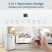 Versatile 5-in-1 Function – Portable Air Conditioner 12000 BTU – Compact Mobile AC with Dehumidifier, Fan, Remote, LED Display, Window Kit – Cools up to 550 Sq Ft