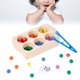 thumbnail image 1 of Juego de de madera para tablero de clavijas, juguetes de clasificación de colores con 60 colores, de Clip, tablero Montessori para CUTICAT Cuentas de tablero de clips, 1 of 8