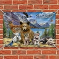 thumbnail image 2 of Glacier National Park Montana Animals Bear Eagle Deer Bobcat Wolf Home Business Office Sign, 2 of 4