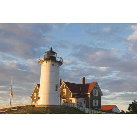 Nobska Lighthouse - Cape Cod, Nobska Lighthouse on the coast of Massachusetts, near Woods Hole Print Wall Art By Greg Probst