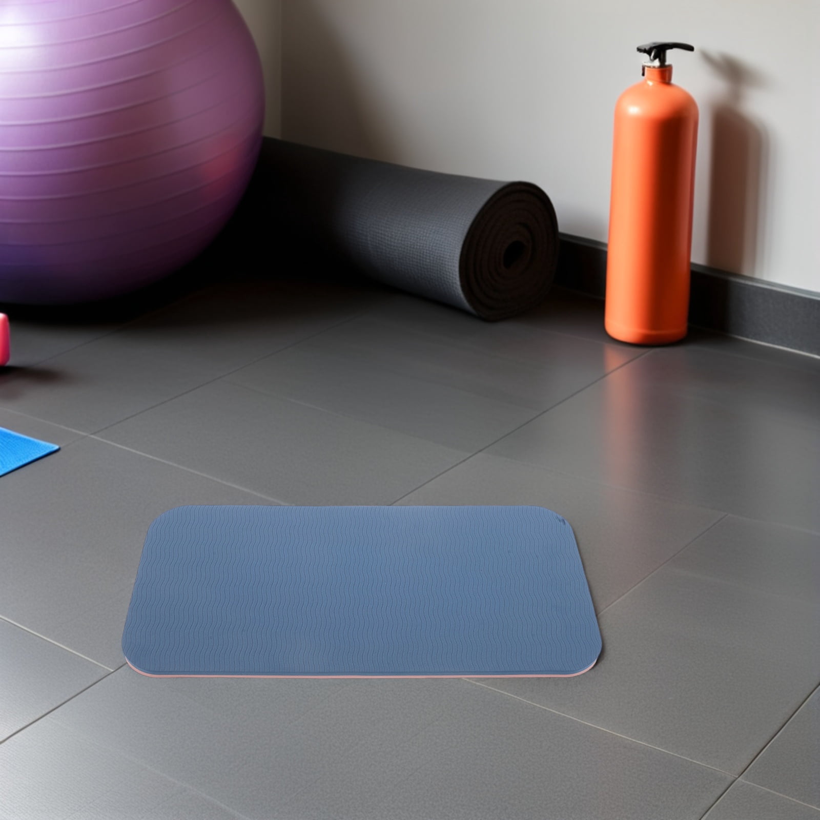 CHICHUMID 2pcs Portable Kneeling Workout Mat TPE Thick Yoga Mat for Wrists Joint Protection