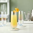 thumbnail image 2 of 4 Pack Iridescent Champagne Flutes, Stemless Wine Glasses for Cocktails, Mimosas, Bars (10 oz), 2 of 9