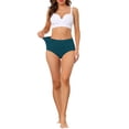 thumbnail image 2 of BRAGUITAS DE MUJER ALTO CINTURA CONTROL DE VIENTRE COLOR SÓLIDO COBERTURA COMPLETA L AZUL OSCURO para el Día de las Madres CURVY GLAM, 2 of 4