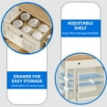 thumbnail image 4 of Uforic Kitchen Island Cart, Kitchen Storage Cart with Drawers & Storage Shelves, Off-White, 4 of 11
