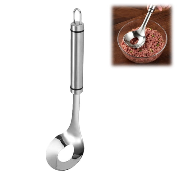 Stainless Steel Meatball Maker Spoon, Meatball Scoop Tool for Even Portions, Homemade Meatball Shaper for Kitchen Cooking, Meal Prep & Baking