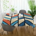 thumbnail image 3 of Yayeee Tablecloths 54" x 54" Rectangle Wrinkle Resistant Party Table Cover, Blue Geometric, 3 of 8