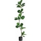 thumbnail image 1 of Yeshouse Higuera artificial de 1,5 m, forma en S, maceta negra, planta decorativa para interior/exterior, 1 of 6