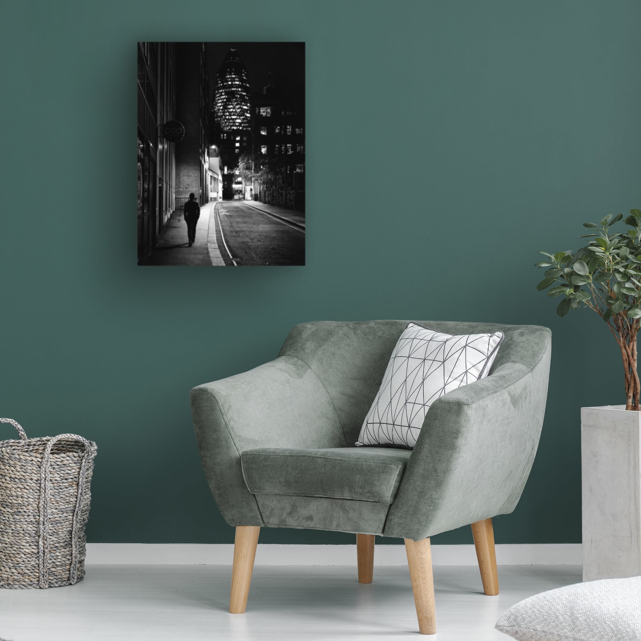 Canvas Wall Art - Franz Baumann 'Streets Of London' Wall Art for Living Room, Bedroom, or Office Décor by Trademark Fine Art - 35 x 47 Inches