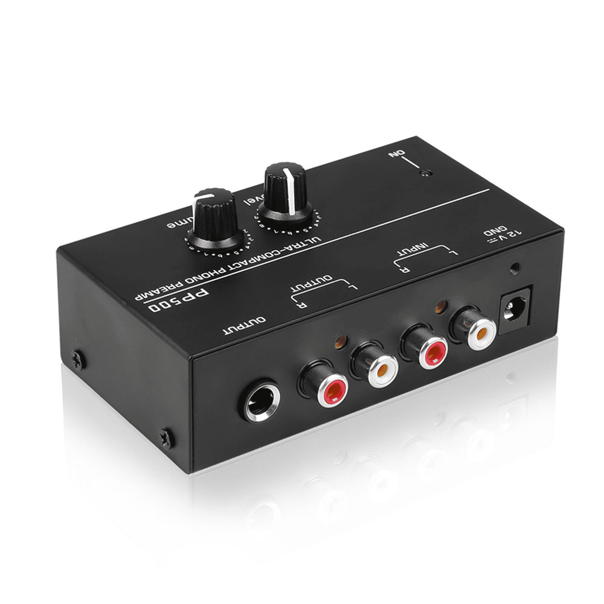 3X Ultra-Compact Phono Preamp PP500 with Treble Balance Volume Adjustment Pre-Amp Turntable Preamplificador US Plug