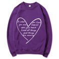 thumbnail image 5 of ZSQDM Women's Hoodless Sweatshirt Light Weight Hoodies for Women Women's Sweatshirt with Print Crew Neck Pullover with Heart Motif and Letter Print Polyester Women Blending Sweatshirt (Xl), 5 of 5