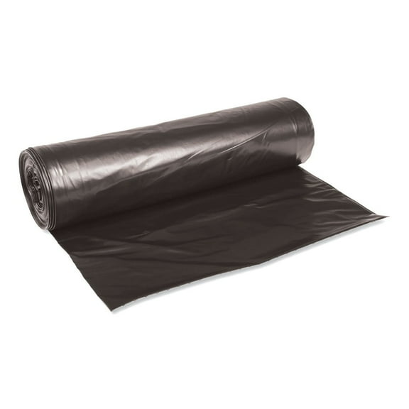 Boardwalk LD Can Liners 40-45gal .60mil 40w x 46h Black 25 Bags/Roll 4 Rolls/CT 4046H