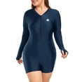 thumbnail image 4 of RELLECIGA Maillot de Bain une Pièce à Manches Longues pour Femme, Coupe Shorty, Protection UV Modeste, Maillot Dermoprotecteur, 4 of 9