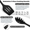 thumbnail image 6 of Walchoice 7-Piece Silicone Cooking Utensils Set, Black Kitchen Utensils, Non-stick Gadgets Tools Include Slotted Turner, Soup Ladle, Pasta Server, 6 of 7