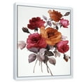 thumbnail image 3 of Vintage Red and Orange Roses 24 in x 32 in Framed Painting Canvas Art Print, by Designart, 3 of 5