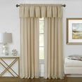 thumbnail image 4 of Decorative Telescopic Metal Curtain Rod, to 86 Inches Contemporary Round PVC Finials, Ultra Durable Brackets 3/4 Inch Diameter Drapery Rod for Window Treatment, Mocha-Lattice, 4 of 5