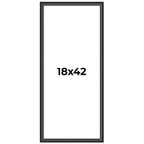 18x42 Frame Black Real Wood Picture Frame Width 1.25 inches | Interior Frame Depth 0.5 inches |