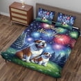 thumbnail image 3 of Happy New Year Bulldog Family Cheer Winter Midnight Firework Quilt Bedding Set Dog Lover Gifts Idea 1 Blanket Bed Cover 2 Pillowcases - 02025, 3 of 5