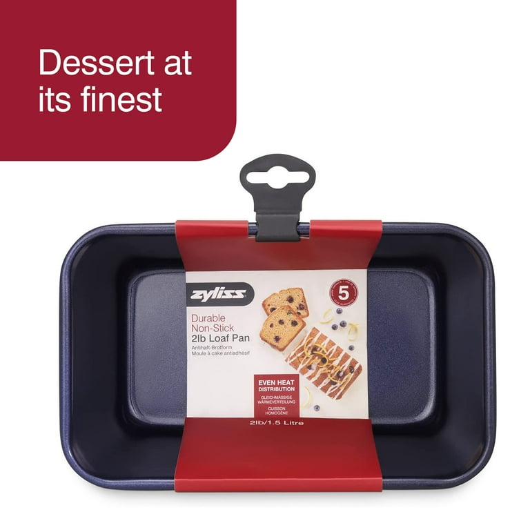 Zyliss Non-Stick 2lb Loaf Tin, Carbon Steel Dark Blue Bread Tin