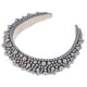 thumbnail image 1 of Diadema acolchada con perlas de imitación, diadema de ala ancha con esponja, diadema para mujer, gris, 1 of 7