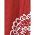 thumbnail image 4 of Vestido de Talla Extra con Estampado de Flores de Hombros Al Aire con Panel de Encaje Rosegal Vestidos Estampados Tallas Grandes, 4 of 5