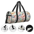 thumbnail image 5 of Fotbe Passport Stamp Pattern Foldable Sports Gym Bag with Wet Dry Pocket, Ultralight Travel Bag, Large Capacity Duffel Bag, Splash Proof Carry on Bag, Overnight Bag, Weekender Bag, 5 of 8