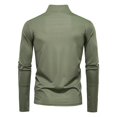 thumbnail image 4 of pstuiky Camisas para hombre de manga larga, Camisa de manga larga con media cremallera y cuello alto para hombre, con protección solar UPF100+, para primavera y verano camisetas de hombre s, 4 of 4