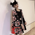 thumbnail image 4 of YM YOUMU Women Japanese Kimono Jacket Cardigan 3/4 Sleeve Loose Haori Yukata Tops, 4 of 4
