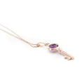 thumbnail image 3 of Galaxy Gold 14K Rose Gold 0.5 Carat Amethyst Pendant Necklace - February Birthstone - Peace & Wisdom - 16" to 24" - Fine Jewelry for Women, 3 of 5